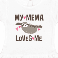 Inktastic My Mema voli me devojka Sloth poklon toddler haljina