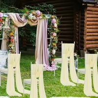 Tulle stolica pokriva ukrasna stolica za vjenčanje nazad suknje s klizači za zabavu -ivory