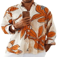 Paille muški tasteri Havajska majica sa džepom vrhovima odmora Okrenite Bluzu na plaži ovratniku