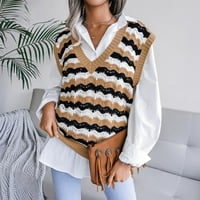Buigttklop Nema granica džemperi za žene čišćenje plus veličina Ženska Ležeran V-izrez Hollow Pleteni