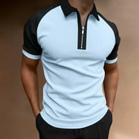 Polo majice za muškarce muški ljetni čvrsti patchwork isključite majicu ovratnika raglan muške majice