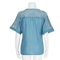 Gacuw Slatke prevelike majice za žene Bluze s kratkim rukavima Trudeni fit pulover majice Majice Čvrsti
