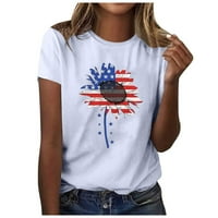 Ženske košulje američke neovisnosti Žene vrhovi plus veličine Tunic T košulje Slatka majica Casual Bluuse