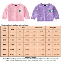 Paille Kids Crew Crt Slatki pleteni džemperi Labavi reprodukcijski pulover Topli Jumper Top Tamna ljubičasta