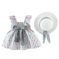 KETYYH-CHN Ljetna haljina ljetna mališana Dječja djevojka Princess Party haljina siva, 100
