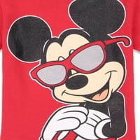 Disney Mickey Mouse Little Boys Grafička majica i kratke hlače Siva crvena 6