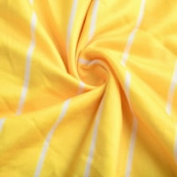 Ženski skokovi ljetni kombinezoni vitak-fit s kratkim rukavima V izrez Sport odijelo Žuta veličina m