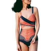 Ženske kupaće kostimi Monokini Retro tiskana moda Tanak karoserija Trpučka prekrasna leđa Fasher Konzervativni