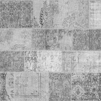 Ahgly Company Indoreni pravokutnik patchwork sive prostirke prijelaza, 2 '3'