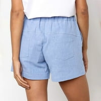 Yuwull Womens Plus Veličina kratke hlače za crteže povremene kratke hlače sa džepom labave hlače u boji
