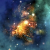 Kozmička slika šarene maglice iz prostora za plakat