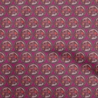 Onuone Georgette viskoza magenta tkanina kalamkari haljina materijala tkanina za ispis tkanina od dvorišta