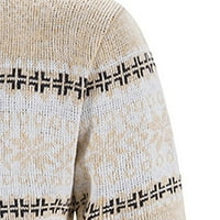 Muškarci zimski džemper-kaputi- Outerwear s dugim rukavima tiskani puni zip turtleneck casual toplo
