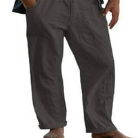 Avamo muške pamučne pantalone pantalone elastične struine casual jogger joga hlače sa džepovima Ljeto