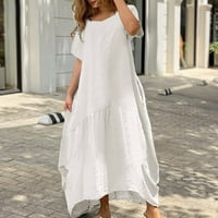 Voncos mini haljine za žene na klirensu - čvrste boje pada zimske modne žene haljine za ljetno bijele
