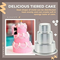 Labakihah muffin torta Troslojni ukrašavanje kalupa kalup mini kolač kalup alat ukrašavanje pan cake