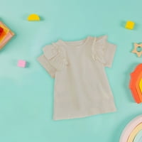FATTAZI Dječja ljetna majica kratki rukav okrugli vrat Čvrsta boja TOP Ležerni za izlazak do godina