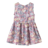 Jednostavne haljine za djevojčice Dječje dijete Dječje djevojke Proljeće Ljeto cvjetno bez rukava princeza