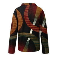 Žene Print dugih rukava sa zatvaračem za zatvarač na dugih rukava, majica za pulover Hot6SL871807