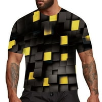Muški T majice 3D Novelty 3D Print CrewNeck Kratki rukav Summer Casual BluZA majica Yellow XXXXL