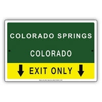 Kolorado Springs Colorado Exit samo sa pokazivačem strelica Način puta znakovi upozorenja upozorenja