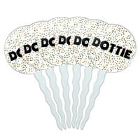 Dottie Cupcake Pick Toppers - set - Mullicolorired Speckles