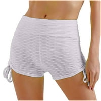 Ženski hip struk Stretch Yoga kratke hlače Tummy Control Fitness Atletska vježba Trčalice s dubokim