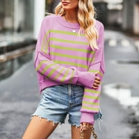 Jeseni džemperi za žene Trendi ženska modna labava velika veličina dugih rukava s dugim rukavima vrhovi