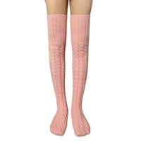 Cathery Women Striped Socks smiješni božićni pokloni Ležerne bedro visoko nad kolnim čarapama slatka