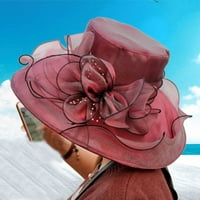 CXDA plaža Hat cvjetni dizajn zaštita od sunca Podesiva organza tanka elegantna kapa za sunčanje modni