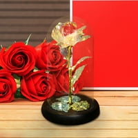 Feltree ukras za uređenje doma romantična simulacija ruža cvijeća staklena pokrivača LED ukras doma