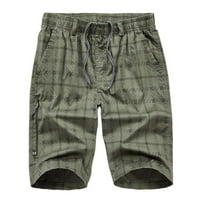 HHEI_K Hlače za muškarce muške ljetne casual prugastim print casual šarmovima patentne pantalone sa