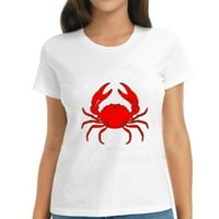 Destina na otoku Crab, Florida Sandbar Suvenir Ženska grafička majica, elegantan i udoban pamučni vrh