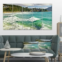 Art DesimanArt Egzotična tropska plaža plava voda Prevelika umjetnička djela plaža u. Široka u. Visoki