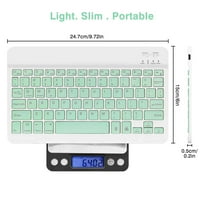 U lagana ergonomska tastatura sa pozadinom RGB svjetla, višestruki uređaj Tanak punjiva tipkovnica Bluetooth