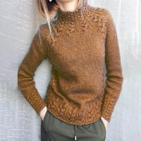 Ženski džemperi kornjača Čvrsta temperatura dugih rukava Jesen i zimski džemperi