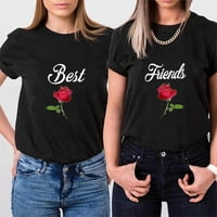 Ljubavna bluza vrhovi slova prijatelja Štampane žene ruže majice Ženska bluza