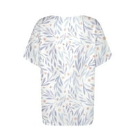 Bluze za žene Dressy casual gumb dolje majica casual moda tiskana cvjetna uzorka kratka rukava s kratkim