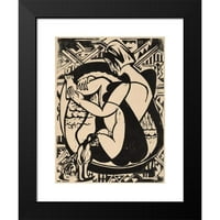 Ernst Ludwig Kirchner Black Moderni uokvireni muzej Art Print pod nazivom - Žena u kadi