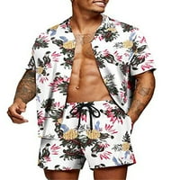 Bomotoo muns casual loungewear Cardigan Boho vrhovi kratke hlače Havajski prugasti trenerke