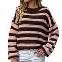 FSQJGQ prevelizirani škakljivi škakljivi za žene dugih rukava sa kopčama kabela za vrat pletene pulover