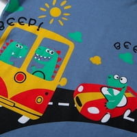 Dječji djeci Dječji dječaci Djevojke Ljetni crtani automobili Kratki rukav Crewneck T košulje na vrhu
