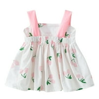 Haljine Rovga za djevojke Toddler Baby Kids Girls Boyeveless Fruit Heart Summer Princess haljina Odjeća