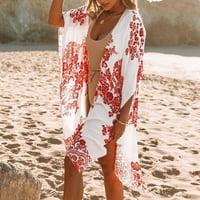 Na prodaju Cardigan odjeće za žene šifon cvjetni otisak na plaži na plaži - gube srednje kardigan split