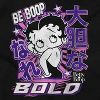 Kanji stil Betty Boop Budite podebljana ženska grafička majica Tees Brisco Brends L