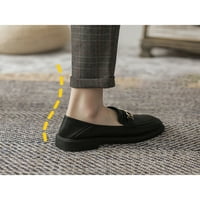 Colisha Womens Ležerne cipele na stanovima Chunky Loafers Party Comfort Vintage Cipele Square Toe Loafer