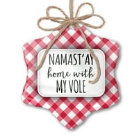 Božićni ukrast Namast'ay kući sa mojim glasom Jednostavne izreke crvene plairane neonblond