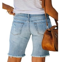 NOILLA dame kratke vruće hlače sa zatvaračem za patentne pantalone na dnu dno kasutne ležerne traper
