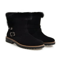 Fangasis Women modne čizme za snijeg Udobne krznene cipele za gležnjeve tople zimske čizme