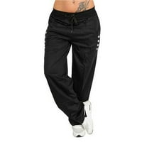 Leesechin hlače za žene zazor jesen zima široka noga joga sportske labave ležerne pantalone za duge
